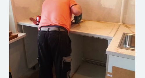 Сборка кухонного гарнитура. Кунцево 